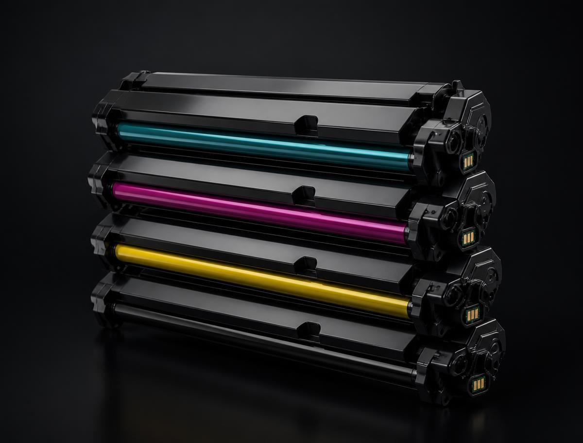 Stack of PQ Perfect Quality compatible laser toner cartridges